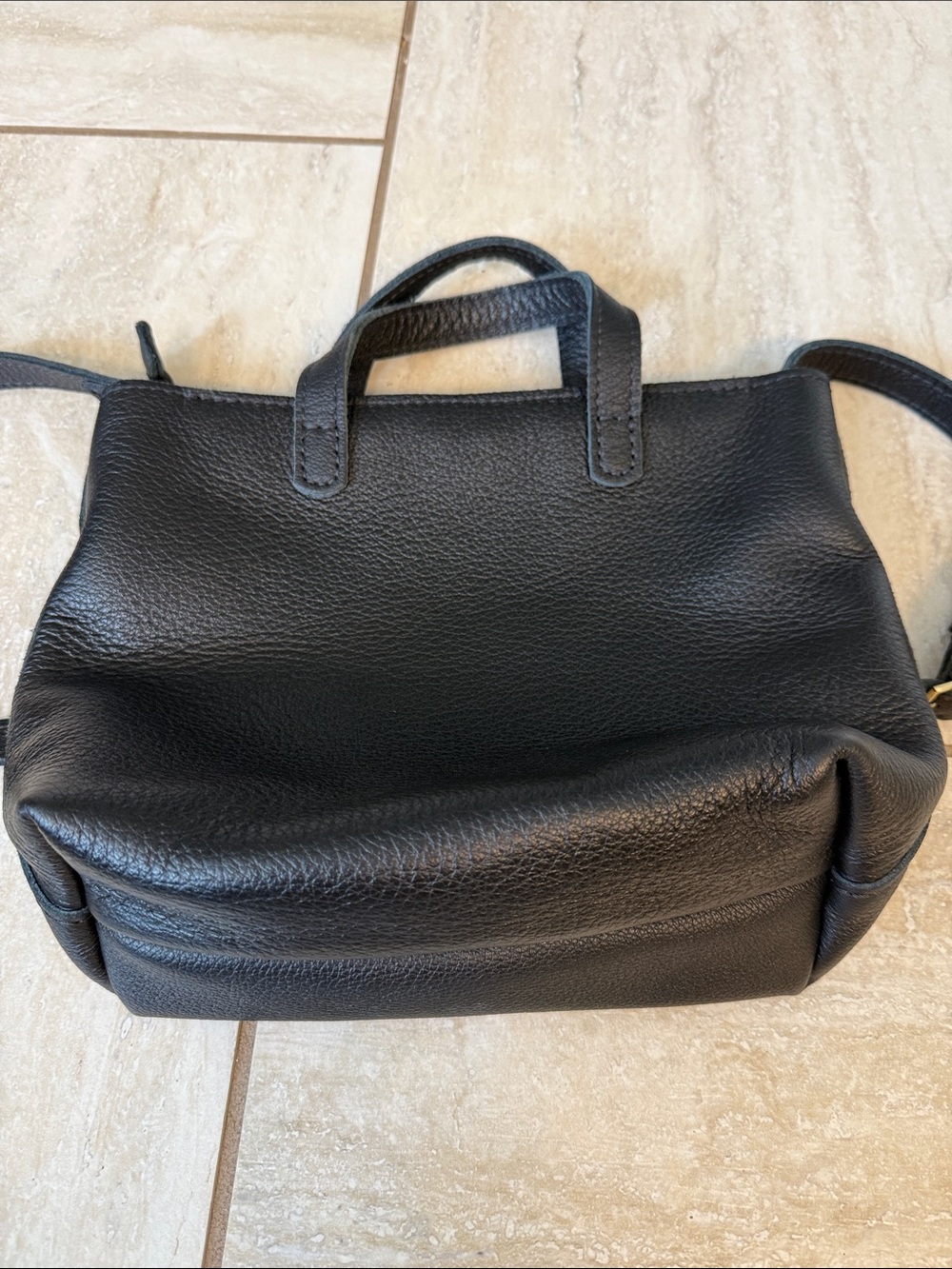 Portland Leather Goods Mini Zippered Crossbody Tote Pebbled - Picture 8 of 16